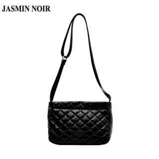 Jasmin NOIR กระเป๋าสะพายข้าง ลายสก๊อต เรียบง่าย สําหรับผู้หญิง