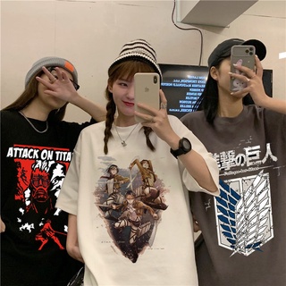 ย้อนยุคโจมตีบนไททัน AOT เสื้อยืดผู้ชายผู้หญิงเสื้อยืดอะนิเมะ Ackerman Levi เสื้อผ้าอะนิเมะท็อปส์ประเดิมS-5XL