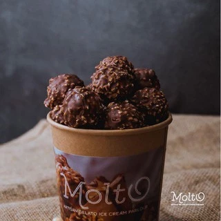 Molto ไอศกรีม เฟอร์เรโร รอชเชอร์ 16 ออนซ์ - Molto Premium Gelato - Ice cream Ferrero Rocher 16 oz.‼️4ถ้วย ส่งฟรี‼️