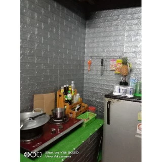 ถูกสุด พร้อมส่งในไทย❗️แผ่นใหญ่ 70*77cm มีกาวในตัว สติ๊กเกอร์ติดผนัง 3D ตกแต่งห้อง Wallpaper 3D วอลเปเปอร์