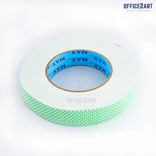 เทปโฟม เทปกาว 2 หน้า (24 มม. x 7 หลา) แม็กซ์ (แพ็ค 12 ม้วน) เทปกาวสองหน้า MAX Double-Sided Tape