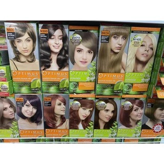 ตัดฝากล่อง #Optimus color Cream ออพติมัส คัลเลอร์ ครีม 100 ml สีย้อมผม ออแกนิค
