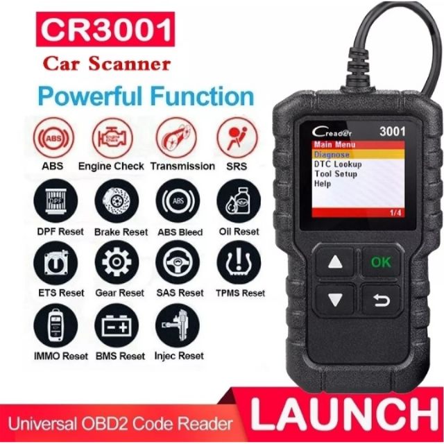 OBD2 / EOBD Creader 3001 เครื่องอ่านรหัสสแกนเนอร์ CR3001 ฟังก์ชั่นเครื่องมือวิเคราะห์สแกนเนอร์เครื่อ