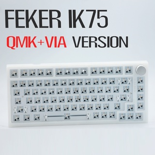 Feker ik75 QMK VIA Version ชุดคีย์บอร์ดเมคคานิคอล RGB ซิลิกา สําหรับ Cherry Gateron Kailh