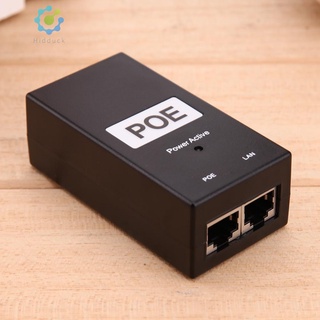 Hidduck อะแดปเตอร์กล้องวงจรปิด 48V 0.5A 24W Poe Power Injector Ethernet สําหรับกล้องวงจรปิด