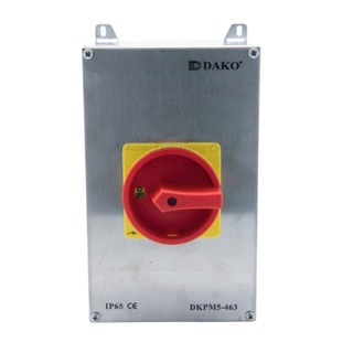 "DAKO" DKPM5-4100 สวิทช์ลูกบิดกันน้ำ พร้อมกล่องสแตนเลส 4P 100A 415V (STAINLESS STEEL ENCLOSED ROTARY SWITCH)