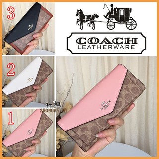 แฟลชขาย COACH F31547 กระเป๋าสตางค์สตรีพับกว่ากระเป๋าแฟชั่นกระเป๋าสตางค์ยาวรูปแบบใหม่
