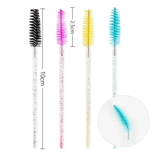50 ชิ้น / แพ็คแวววาวคริสตัลมาสคาร่าเกลียว Bendable Lash Spool หลายสีให้เลือกแปรงแต่งหน้าปลอม