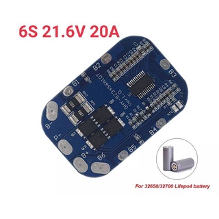 6S 10A 19.2V 21.6V 32650 32700 LiFePO4 BMS แบตเตอรี่ลิเธียมเหล็กป้องกันบอร์ด