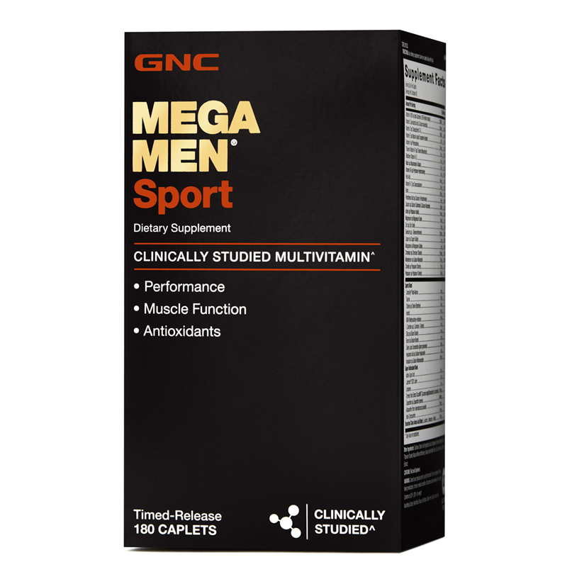GNC Mega Men Sport Daily Multivitamin Muscle 180 Count ผู้ชาย สปอร์ตมัลติวิตามิน การทำงานของกล้ามเนื้อ