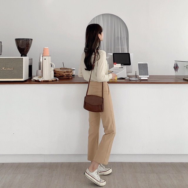 กางเกงสแลคหญิง ขายาว Gogosing Everyday Slack - Beige - samsonandminnie ...