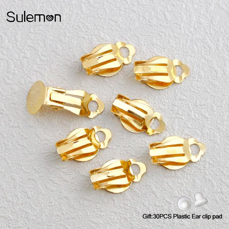 20pieces/Lot ต่างหูหนีบ Ear Clip DIY Handmade Jewelry Parts Earrings Findings Wholesale แป้นต่างหูหนีบ ไม่ต้องเจาะ AS07