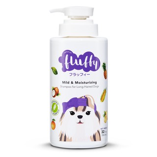 Natural Fluffy Dog Shampoo แชมพูหมา แชมพูสุนัข แชมพูสุนัขขนยาว แชมพูอาบน้ำสุนัข แชมพูสำหรับสุนัขแพ้ง่าย 950 ml