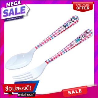 ชุดช้อนส้อมเมลามีน SUPERWARE MICKEY GO THAILAND 2ชิ้น/ชุด อุปกรณ์ทานอาหาร MELAMINE CUTLERY SET SUPERWARE MICKEY GO THAIL