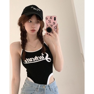 ♡︎ พร้อมส่ง ♡︎ เสื้อน่ารัก ♡︎ 9.9 shopee crop tops ❤“พร้อมส่ง”❤[***] ชุดจั๊มสูท เสื้อสายเดี่ยว พิมพ์ลายตัวอักษร VBFT