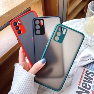 Case OPPO A16 เคสออฟโป้ เคสกันกระแทก ปุ่มสีผิวด้าน ขอบนิ่มหลังขุ่น เคสกันกล้อง Oppo A16 พร้อมส่ง ส่งจากไทย