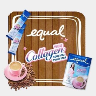 Equal อิควล กาแฟปรุงสำเร็จรูป ผสม Collagen ไม่มีน้ำตาล (18g/ซอง) (10 ซอง/ห่อ) [1 ห่อ]