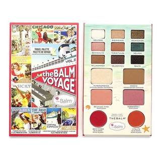 The Balm Voyage Vol.2 พาเลทอายแชโดว์และลิปสติกใหม่ล่าสุด อายแชโดว์ 9 สี บลัชออน 2 สี ไฮไลท์ 1 สี บรอนเซอร์ 1 สี ลิป 2สี