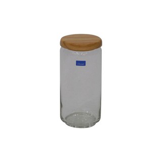 ขวดโหล แก้ว 1L กลม ฝาเกลียว ไม้POP JAR | OCEAN | 5B02536G0001B