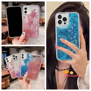 เคสโทรศัพท์มือถือนิ่ม แบบใส ลายกลิตเตอร์ในของเหลว สําหรับ iPhone 14 Pro Max 14 Plus 13 Pro Max 12 Pro Max 12 13 Mini