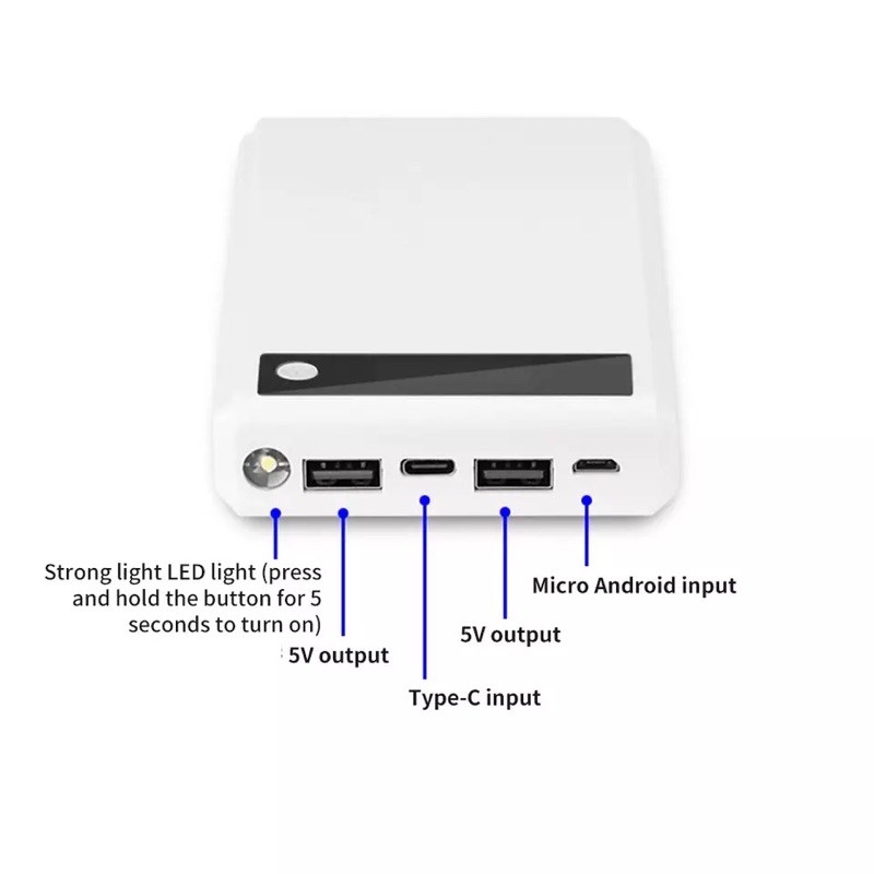 USB Power Bank Box Kit DIY ( NO BATTERY ) (ไม่มีแบตเตอรี่) เคสเปล่าสำหรับทำ Power Bank #4