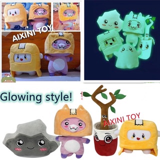 4 PCS Lankybox Boxy/Foxy/Rocky หุ่นยนต์การ์ตูนที่ถอดออกได้ Soft Toy Plush เด็กของขวัญกลายเป็นตุ๊กตาสาวหมอน