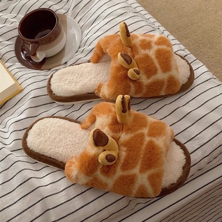 🌷โค้ดPB6SA3UY ซื้อ 300 ลด 45.-🌷 รองเท้าใส่ในบ้าน Giraffe Slipper ลายน้องยีราฟ พร้อมส่งเลยค่า 🦒💛🧡