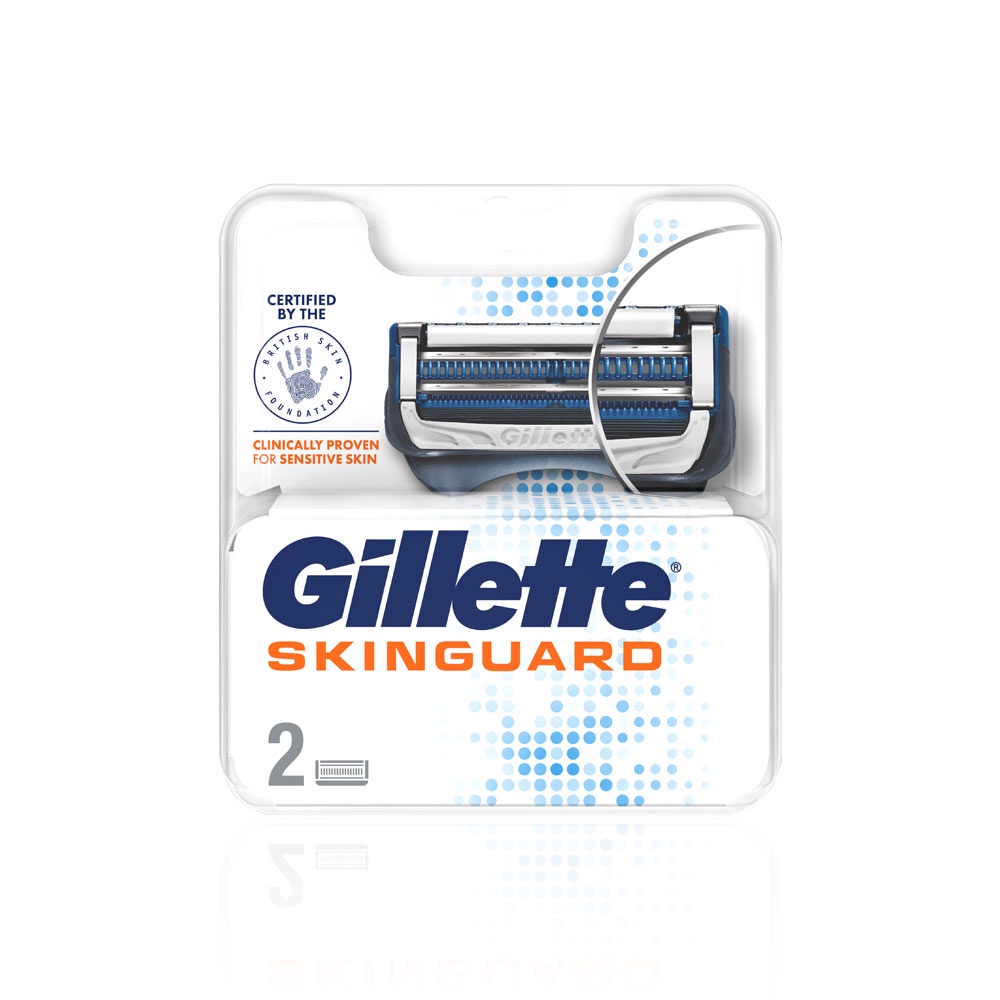 Gillette Skinguard Razor Blades [2pcs/Box] ใบมีดโกนยิลเลตต์ Skinguard [2 ชิ้น/กล่อง]