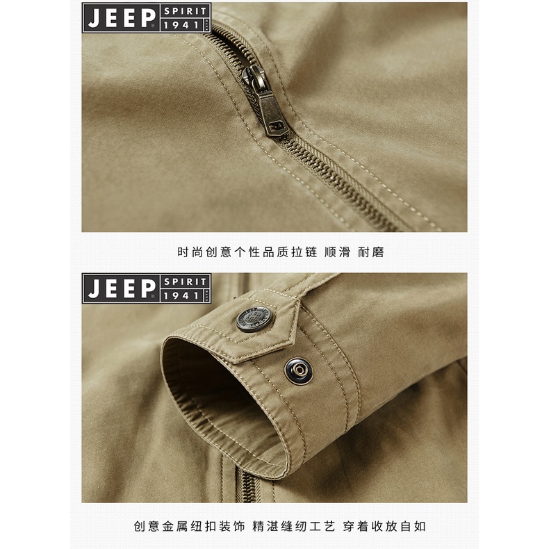 JEEP SPIRIT جاكيت قطن واقٍ من الرياح واسع (حتى 6XL) — صورة 7