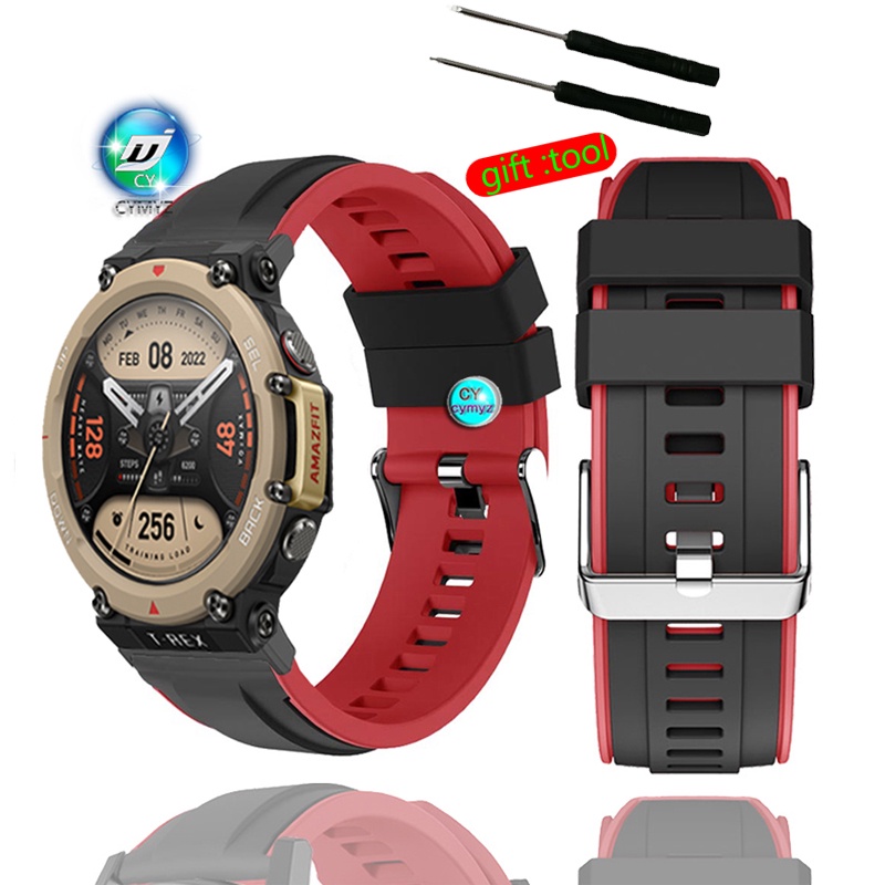 for amazfit t rex 2 สาย สายนาฬิกาสายซิลิโคน สายสำรอง  amazfit t rex 2 สายรัด