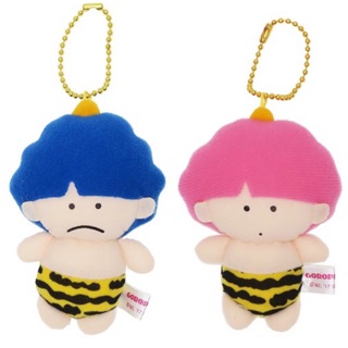 แท้ 100% จากญี่ปุ่น เซ็ต 2 ชิ้น พวงกุญแจ ซานริโอ Goropikadon Plush Doll Ball Chain (Blue Hair)&amp;(Pink Hair)