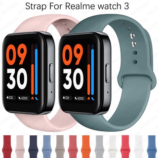 สายนาฬิกาข้อมือซิลิโคน สําหรับ Realme watch 3 Smartwatch