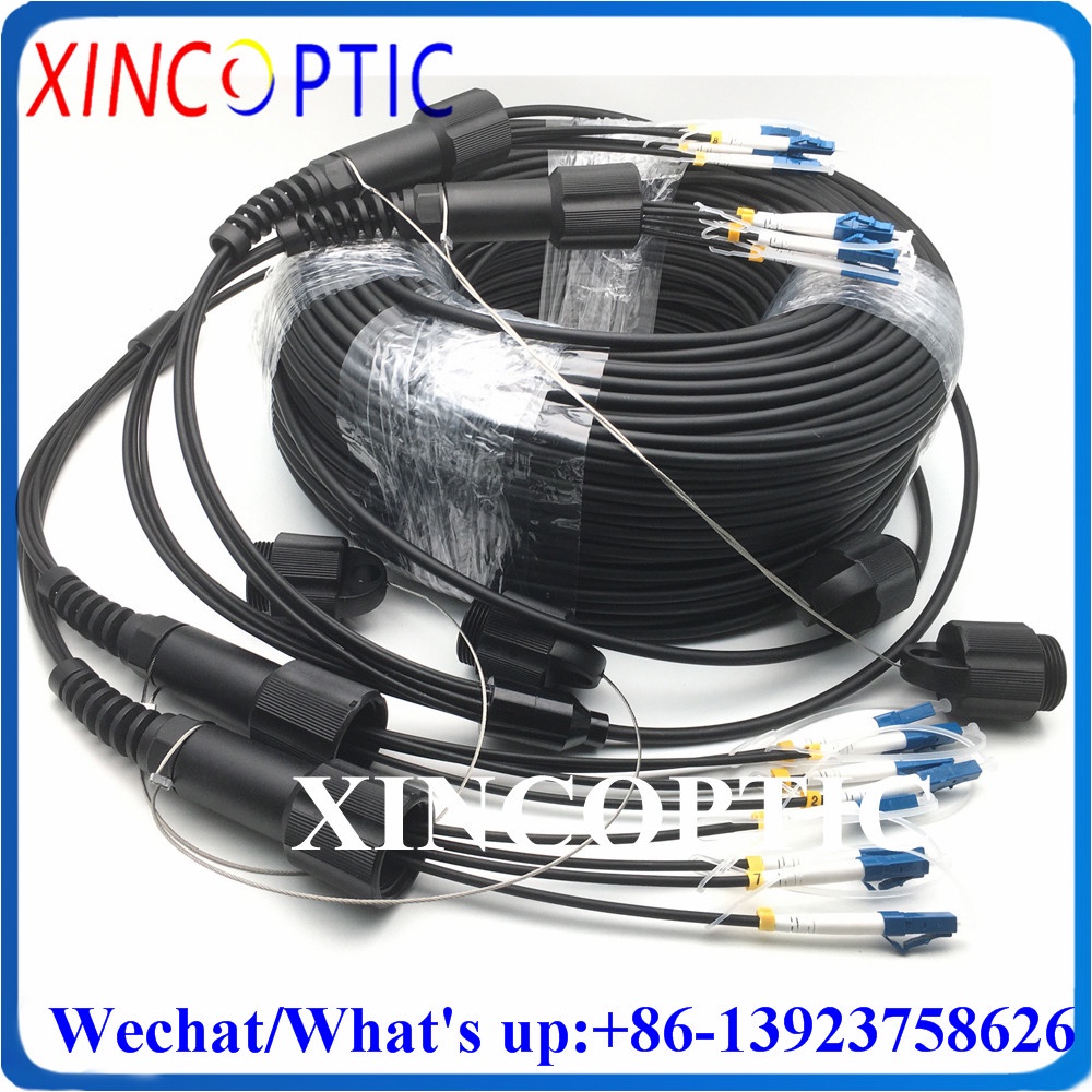 150Mtr TPU 6C SM MM Armored Fiber Optic Patch Cord FTTA OM1 OM2 OM3 Multimode Waterproof PDLC SC FC 