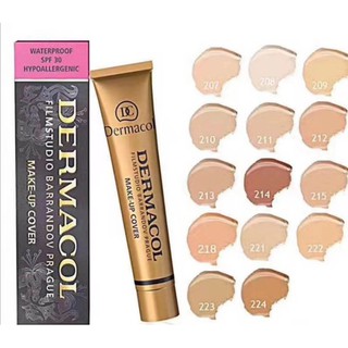 Dermacol เดอมาคอล รองพื้น ปกปิดขั้นเทพ ขนาด 30 g รองพื้นเกาหลี รองพื้นปิดรอยสัก กันน้ำ กันแดด spf30 เนื้อครีมเกลี่ยง่าย