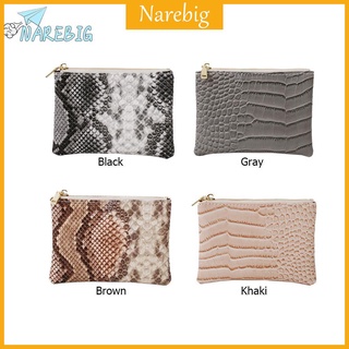 NAREBIG COD√ Fashion Women PU Leather Snake Pattern Coin Purse Wallet Small Clutch Bag