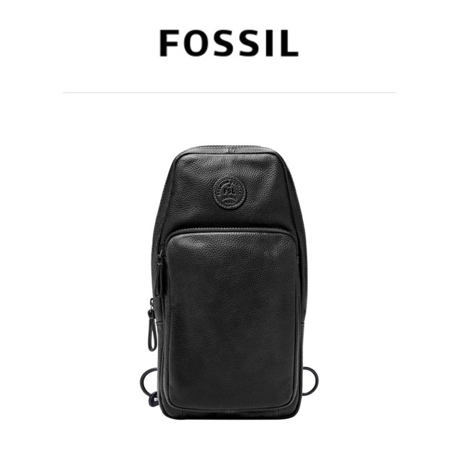 Fossil Men'S Fossil Sport Black Leather Crossbody Bag