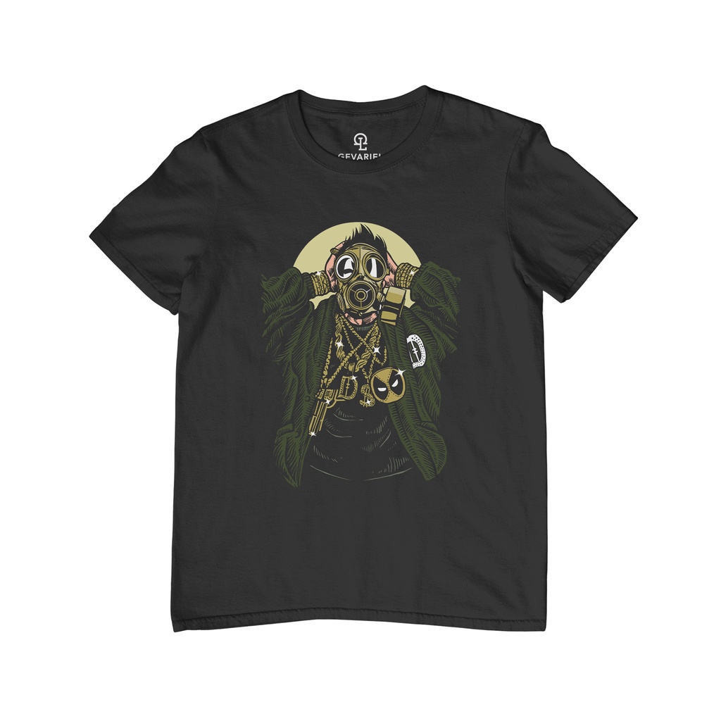 เสื้อยืดหน้ากาก Gevariel Gangsta Gas