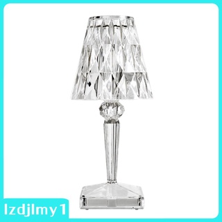 [ราคาจำกัดเวลา] Crystal Table Lamp Bedside Nightstand Desk LED Light for Bedroom Living Room