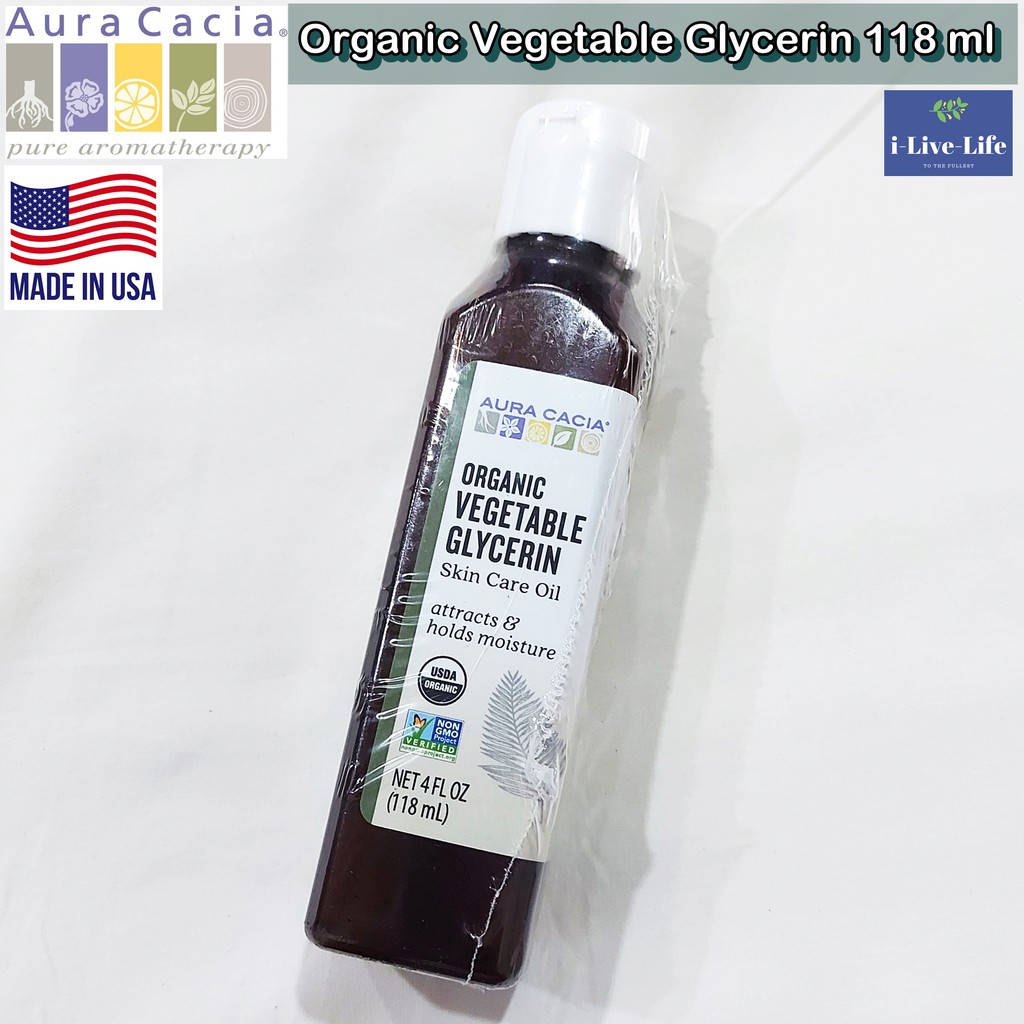 กลีเซอรีน ออแกนิค Organic Vegetable Glycerin 118 ml - Aura Cacia