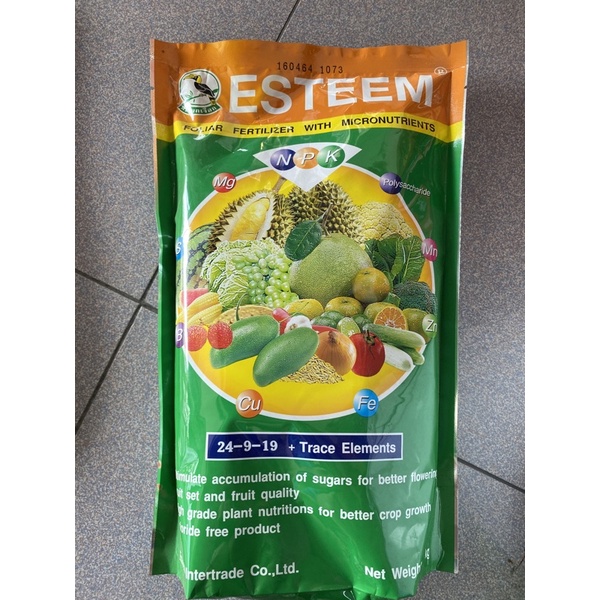 ปุ๋ยเกล็ด เอสทีม 24-9-19 ขนาด 1kg เร่งผลใหญ่ ใบสมบูรณ์