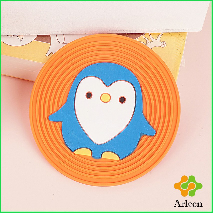 Arleen ที่รองแก้ว PVC ลายการ์ตูน วัสดุกันลื่น ​ล้างได้ ทนความร้อน Cartoon PVC Coaster - รูปที่ 2