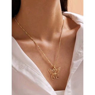 สร้อยคอแฟชั่น สร้อยคอจี้ผีเสื้อ Butterfly Charm Necklace (ส่งจากไทย)