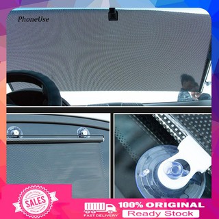 PH_Car Front Windshield Sun Shade Suction Cup Anti-UV Heat Block Cover Protector