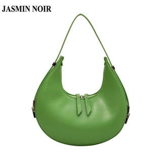 Jasmin NOIR กระเป๋าสะพายไหล่ กระเป๋าถือ สะพายข้าง หนัง PU เรียบง่าย สําหรับสตรี