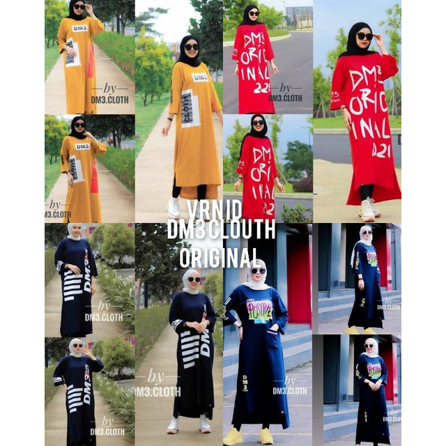 Vrn ID- ต้นฉบับ DM3 TUNIC/LONG DM3 TUNIC/เสื้อยืด TUNIC/WOMENS TUNIC
