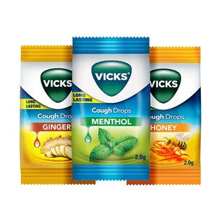 ลูกอมวิก แก้ไอ รวมรส มี ขิง น้ำผึ้ง มิ้นท์  VICKS candy เม็ดอมแก้ไอ ละคายคอ คันคอ