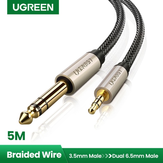 UGREEN 5Meter สาย Audio ครับ 3.5mm to 6.35mm Adapter Jack Audio Cable Shopee Thailand