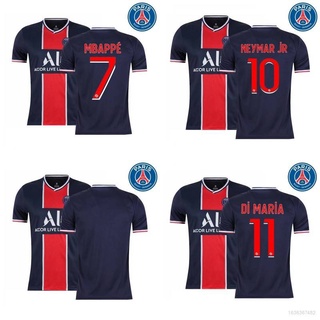 เสื้อกีฬาแขนสั้นลายทีมชาติฟุตบอล Paris Saint-Germain 2020-2021 ทรงหลวม