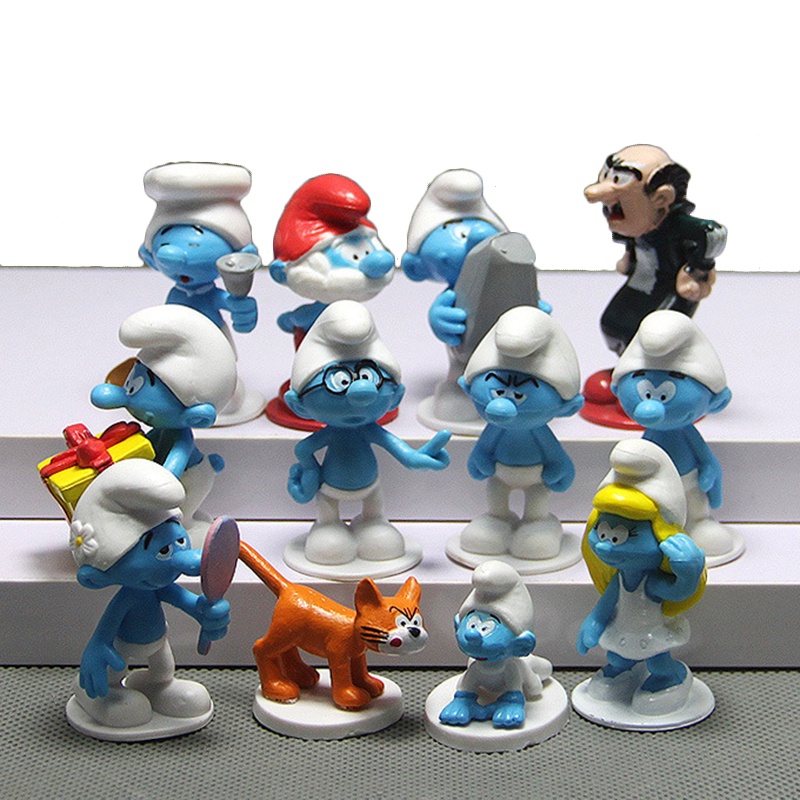ของเล่นตุ๊กตาอนิเมะ The Smurfs Gardgamel Azrael 12 ชิ้น