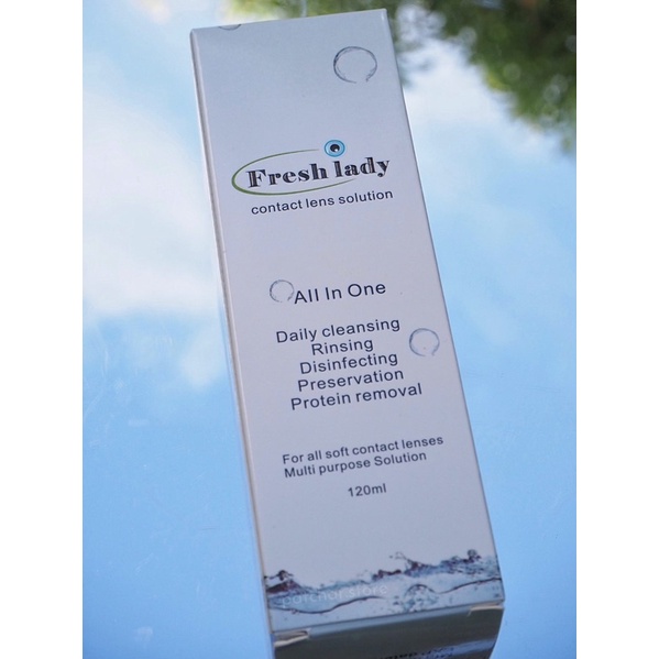 ‼️1 แถม 1 ส่งฟรี‼️ Fresh Lady น้ำยาล้างคอนแทคเลนส์ 120 ml. | Shopee ...